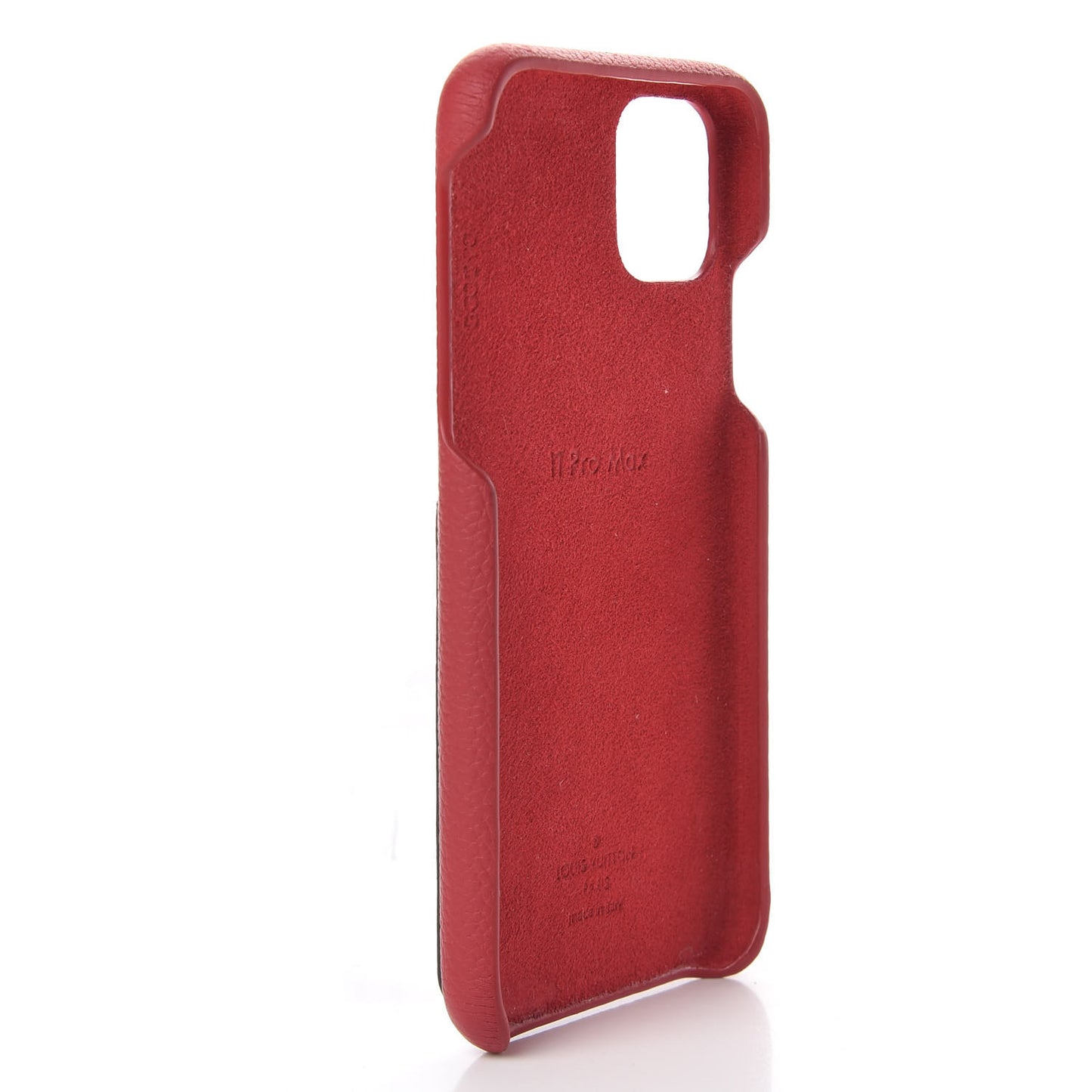 Calfskin Monogram iPhone 11 Pro Max Bumper Scarlet