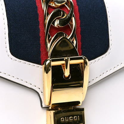 Gucci Calfskin Mini Sylvie Top Handle Bag White 11 of 11
