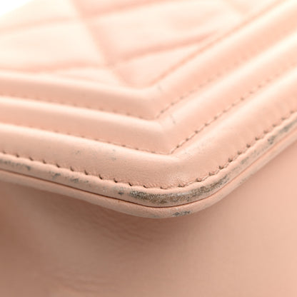 Chanel Lambskin Quilted Boy Flap Light Pink 13 of 18