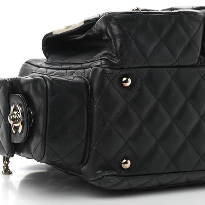 Chanel Calfskin Quilted Small Cambon Multipocket Reporter Black White 11 of 15