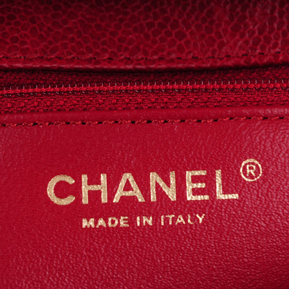 Chanel Caviar Quilted Mini Square Flap Red 7 of 8