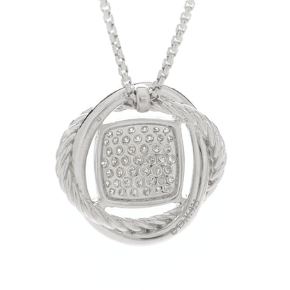 David Yurman Sterling Silver Diamond 20mm Infinity Pendant Necklace 5 of 5