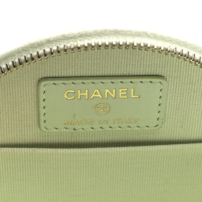 Chanel Caviar Quilted Round Handle With Care Vanity With Chain Light Green 7 of 11