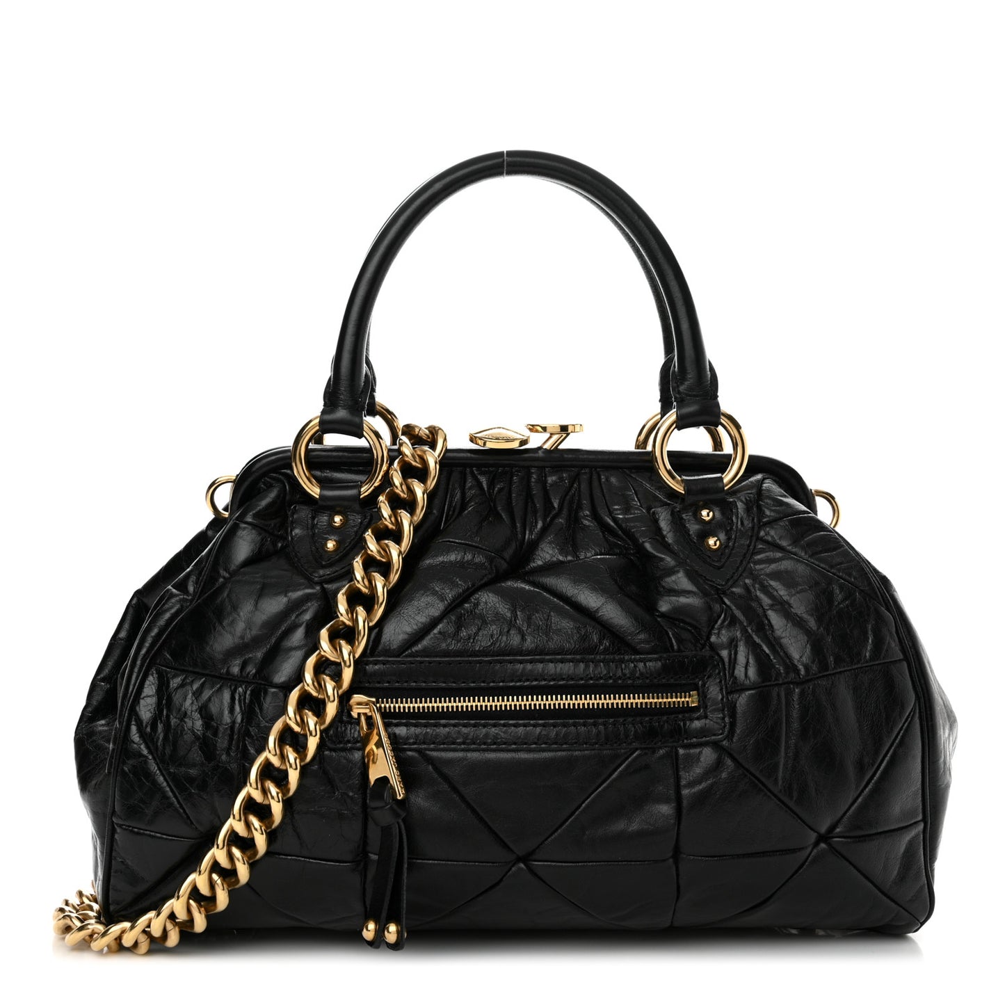 Calfskin Patchwork Stam Black