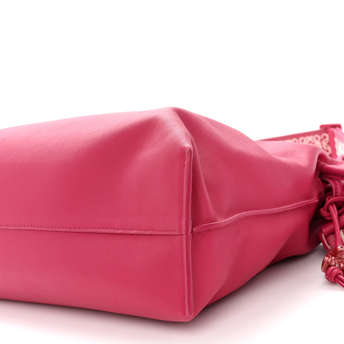 Satin Calfskin Monochrome Flamenco Knot Clutch Ruby Red Glaze