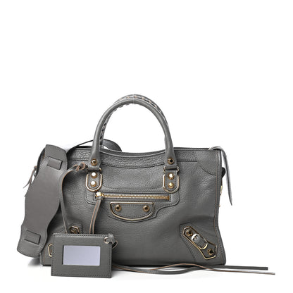 Balenciaga Chevre Gold Metallic Edge Hardware S City Gris Acier 1 of 9