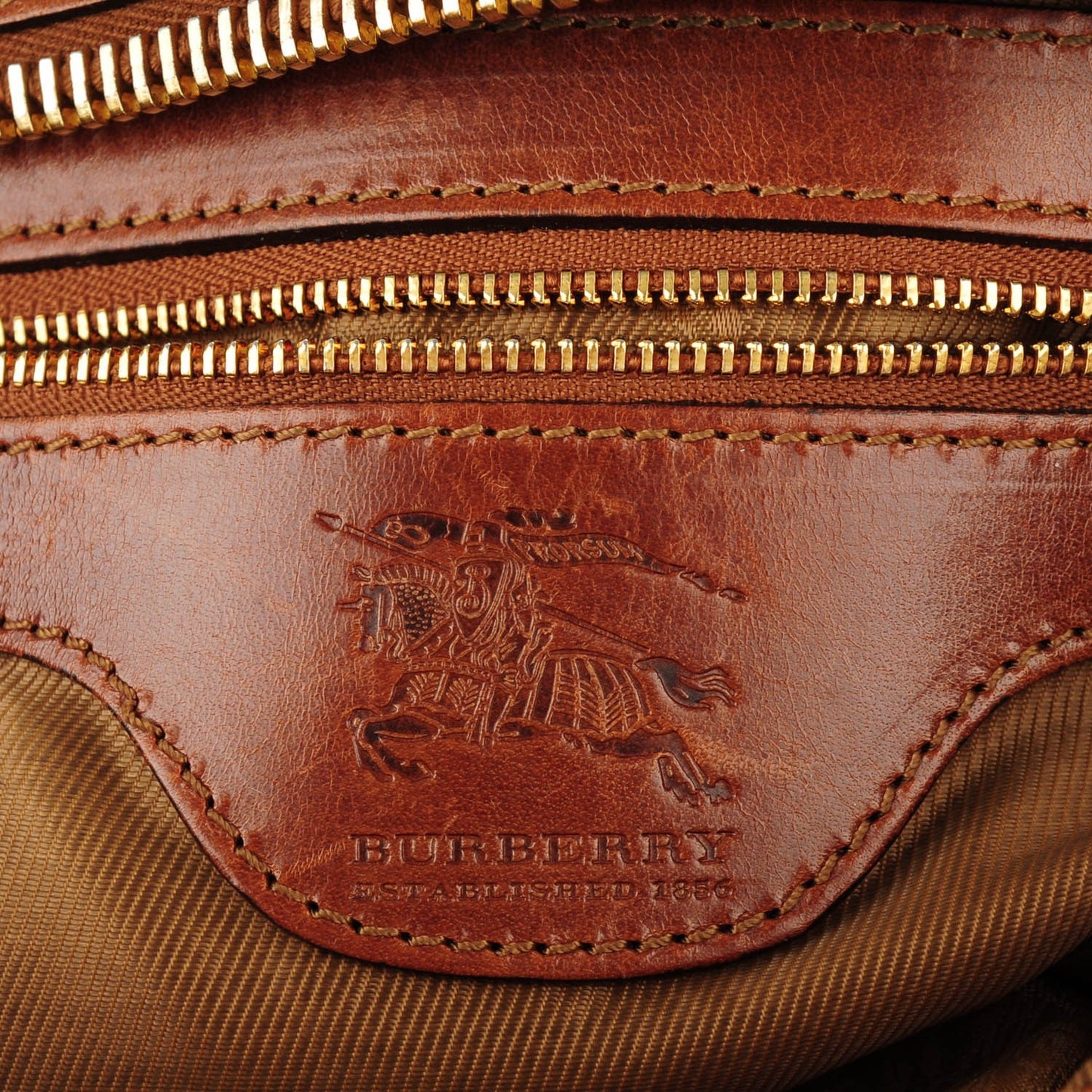 Prorsum Calfskin Studded Knight Tote Brown