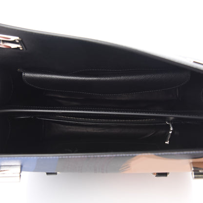 Prada Saffiano Girl Print Satchel Viola Black 4 of 10