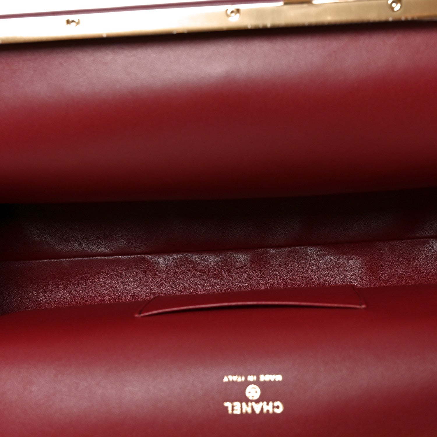 Chanel Lambskin Large Clutch Burgundy 5 of 11