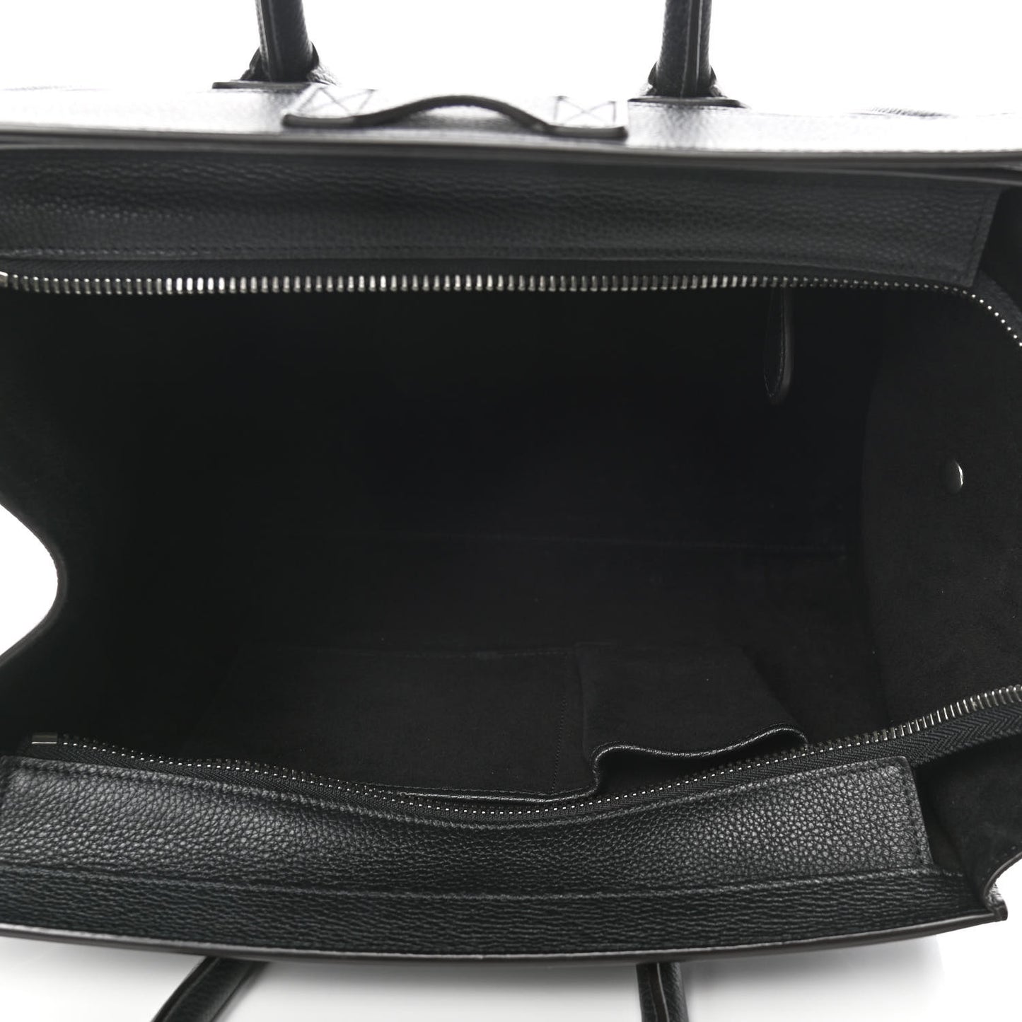 Drummed Calfskin Mini Luggage Black
