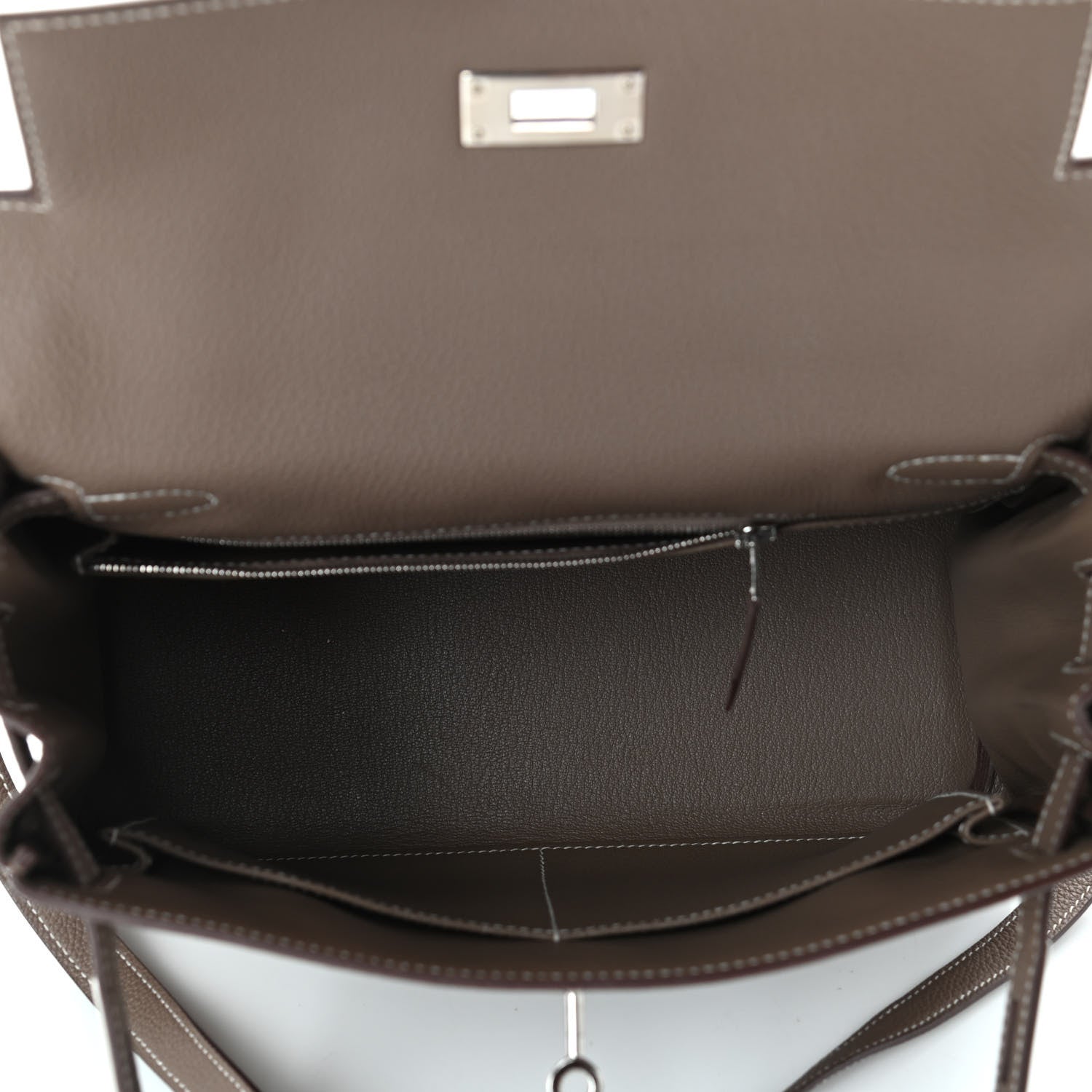 Hermes Togo Kelly Retourne 28 Etoupe 4 of 9