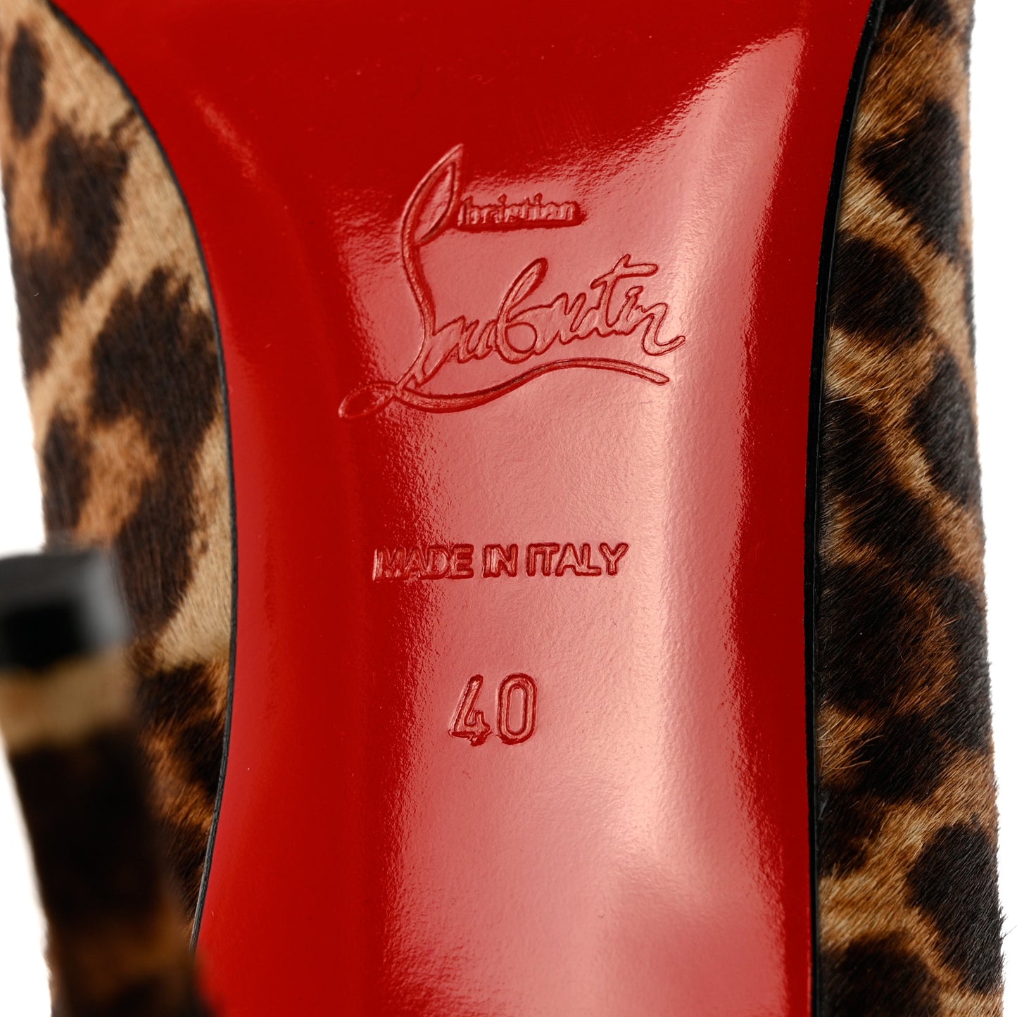 Pony Hair Geo Spike Leopard Pumps 40