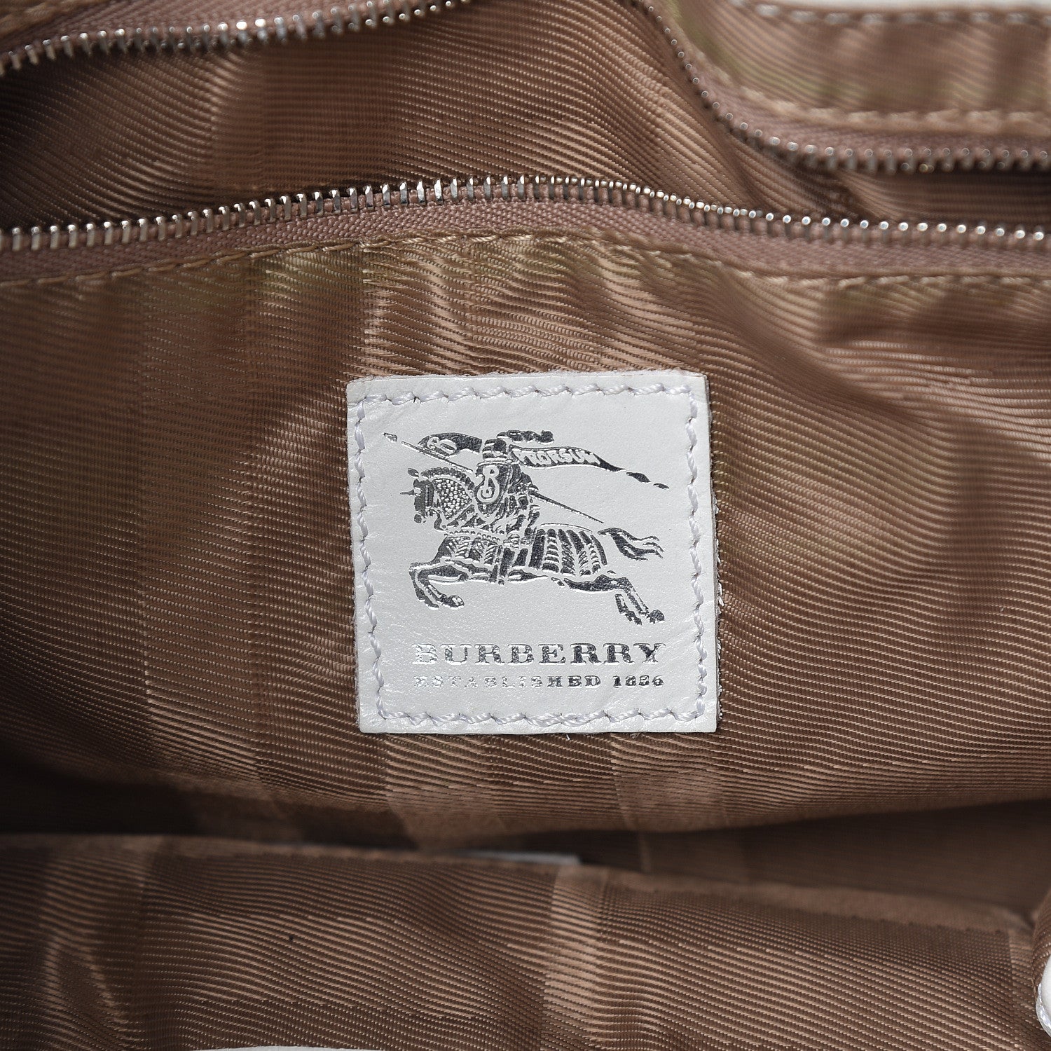 Burberry Calfskin Quilted Bucket Shoulder Bag White 6 of 20