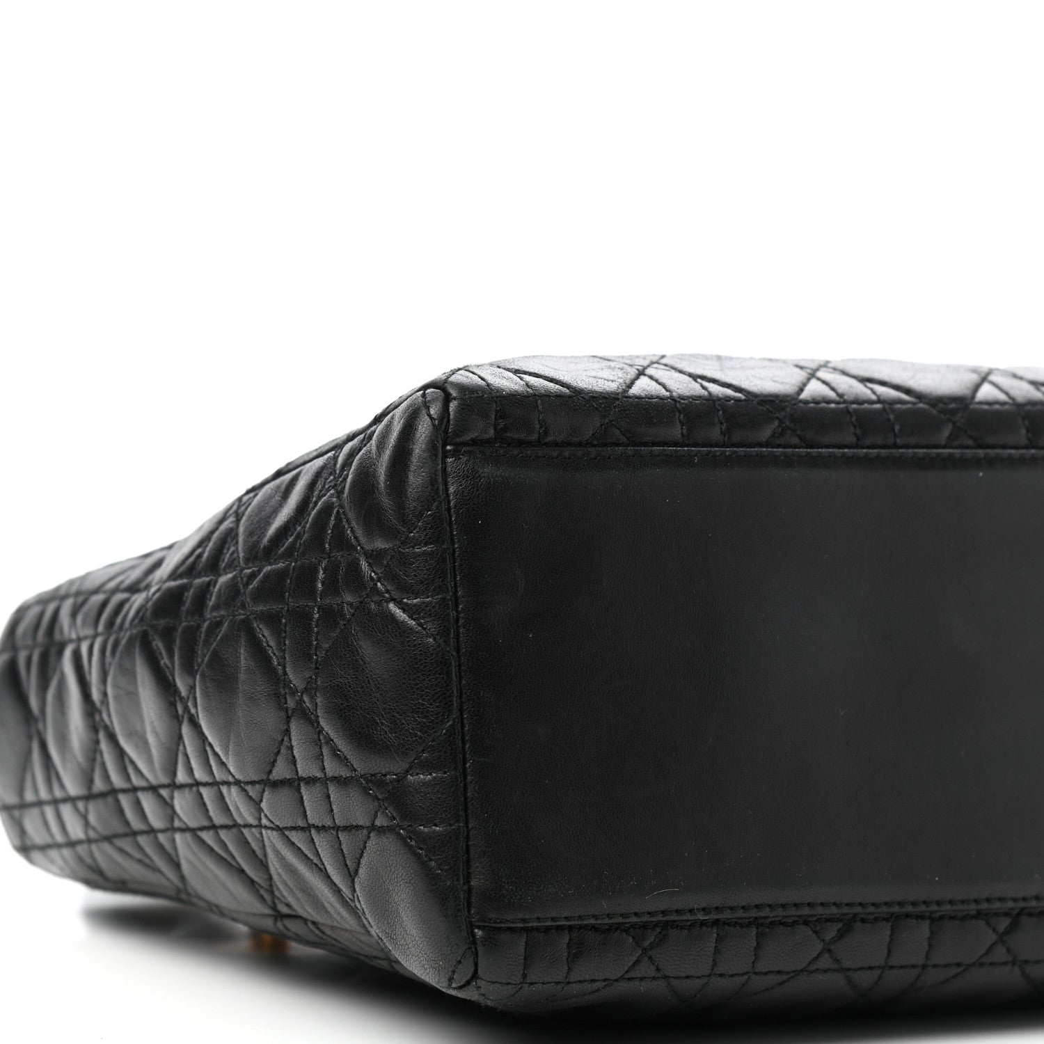 Christian Dior Lambskin Cannage Medium Lady Dior Black 7 of 9