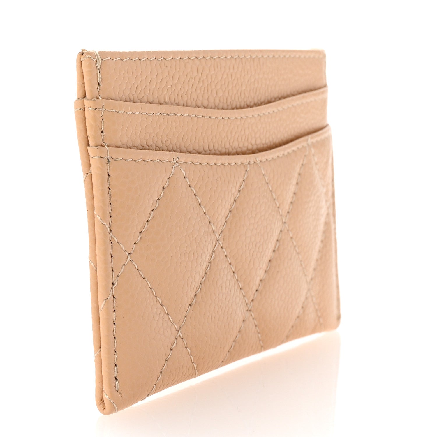 Chanel Caviar Quilted Card Holder Beige 3 of 8