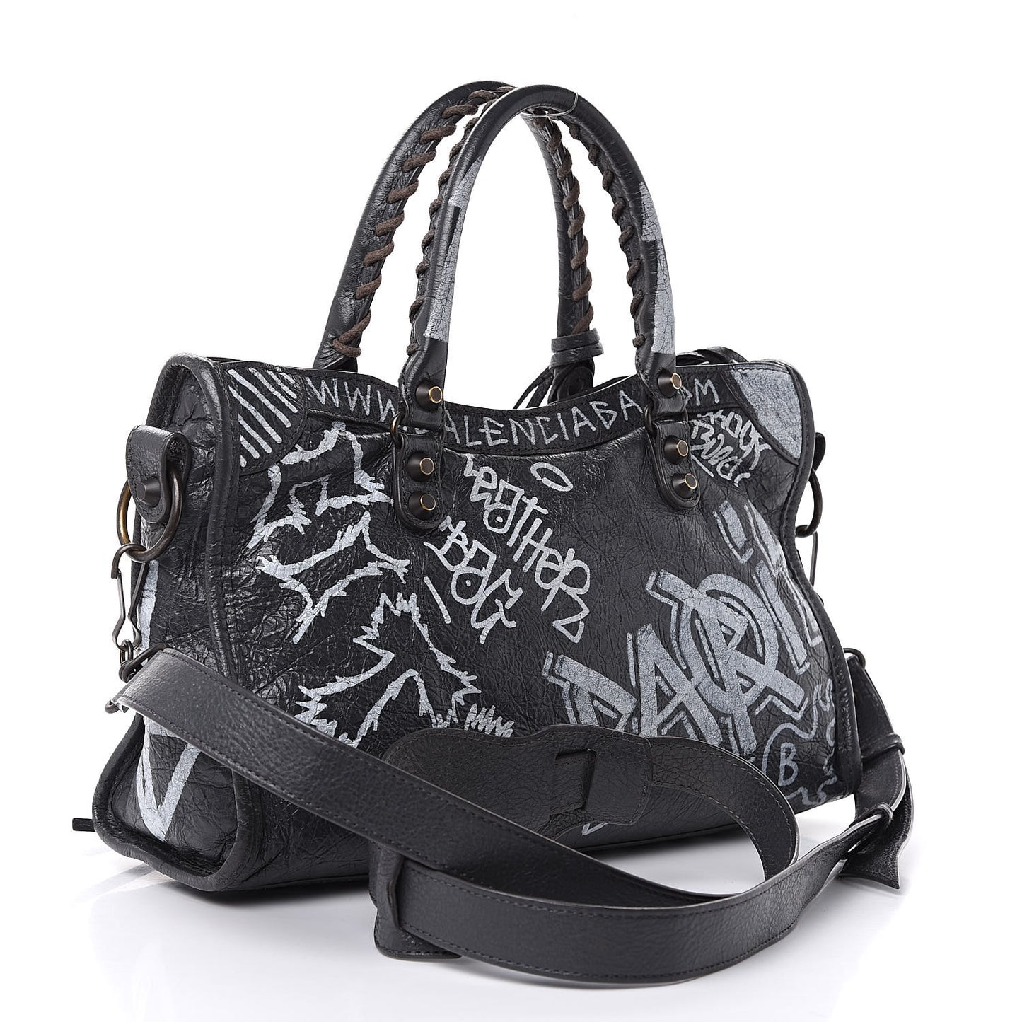 Agneau Arena Graffiti All Over Classic Hardware S City Gris Fossile White