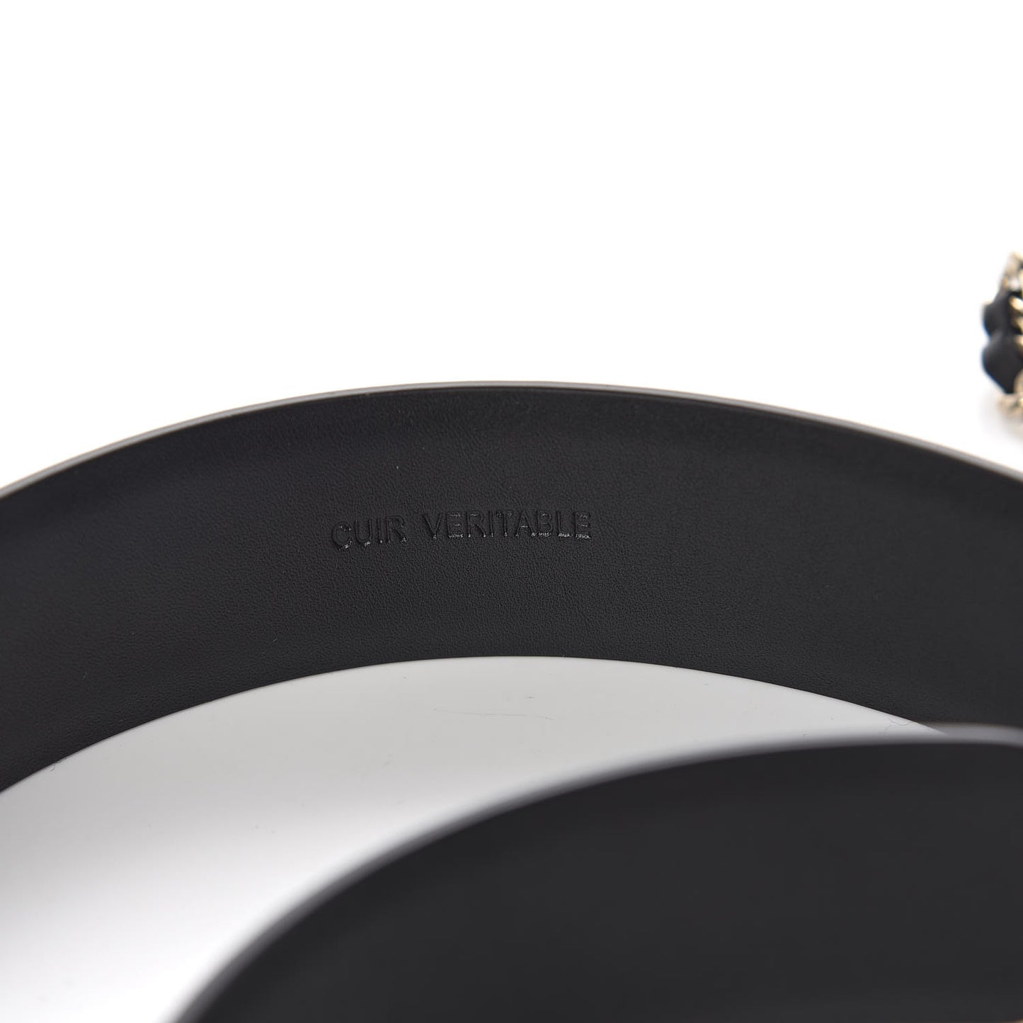 Lambskin CC Chain Belt 80 32 Black