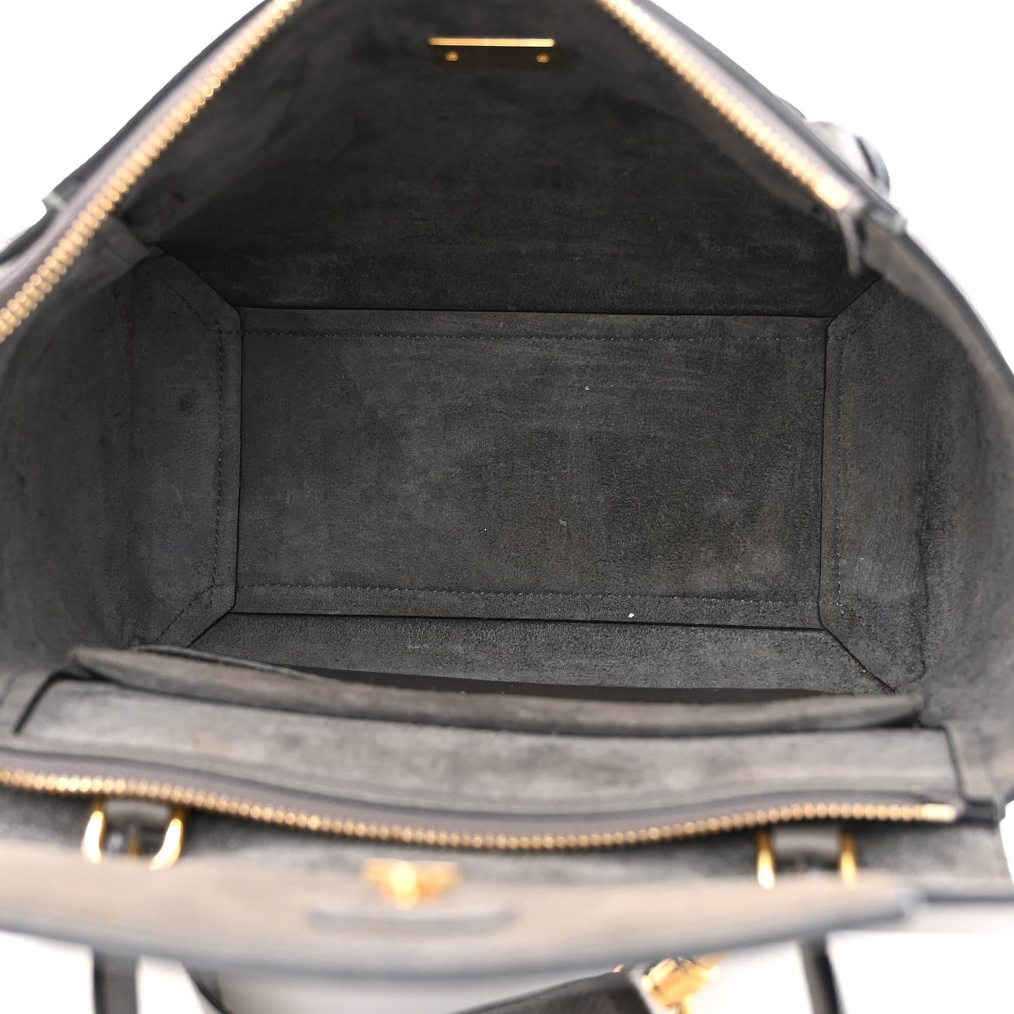 Grained Calfskin Micro Belt Bag Grey
