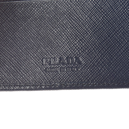 Prada Saffiano Triangle Bi-Fold Wallet Baltico 6 of 8