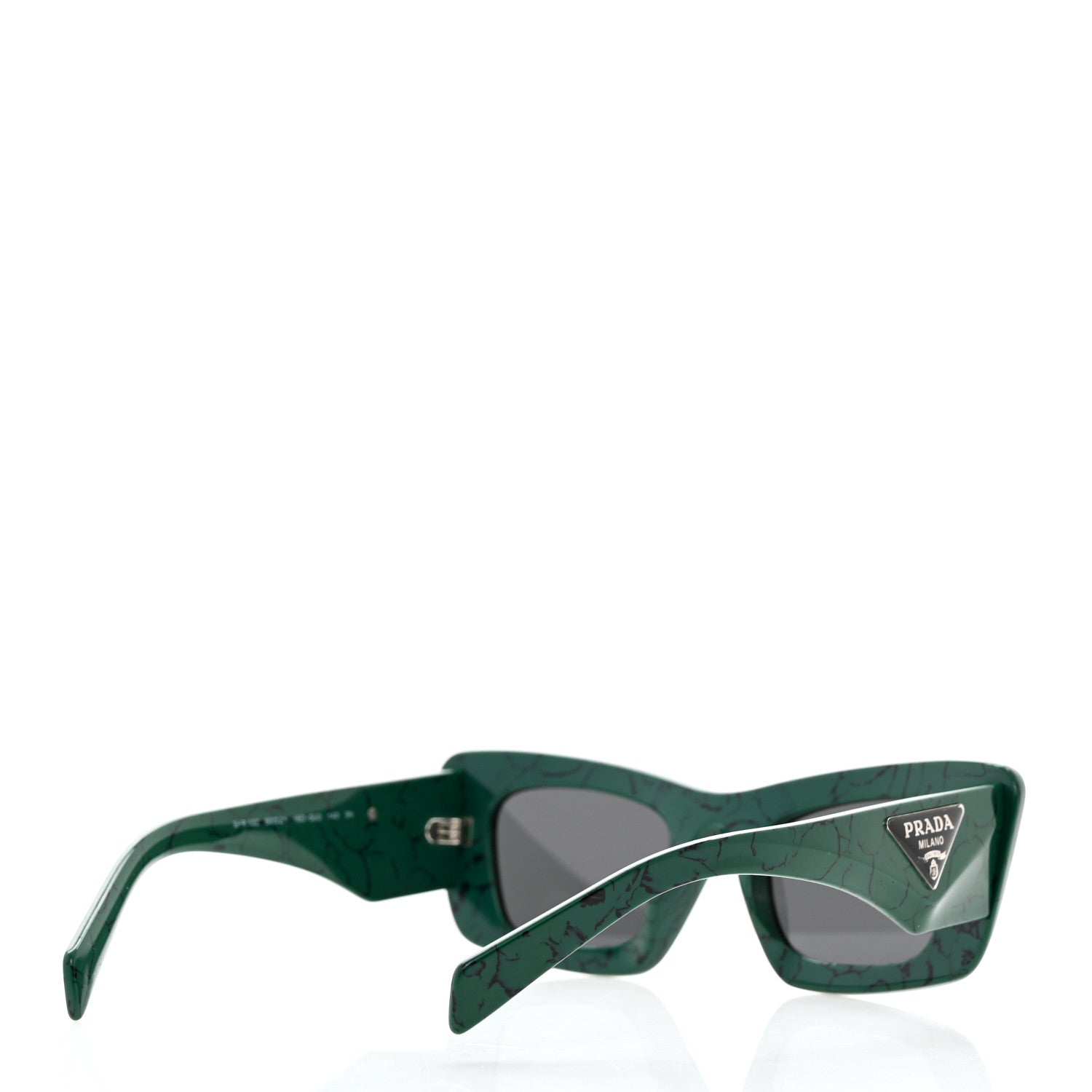 Prada Acetate Symbole Sunglasses SPR 13Z Green Marble 4 of 8