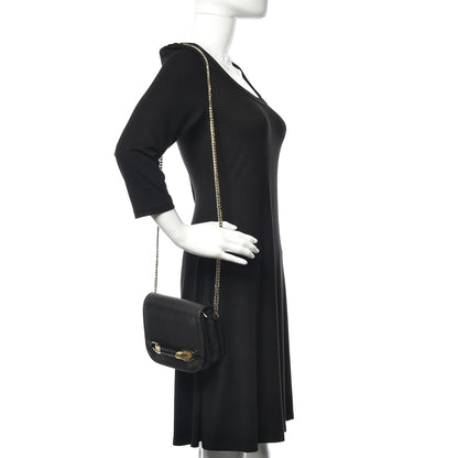 Jimmy Choo Lambskin Elaphe Zadie Flap Bag Black 3 of 9