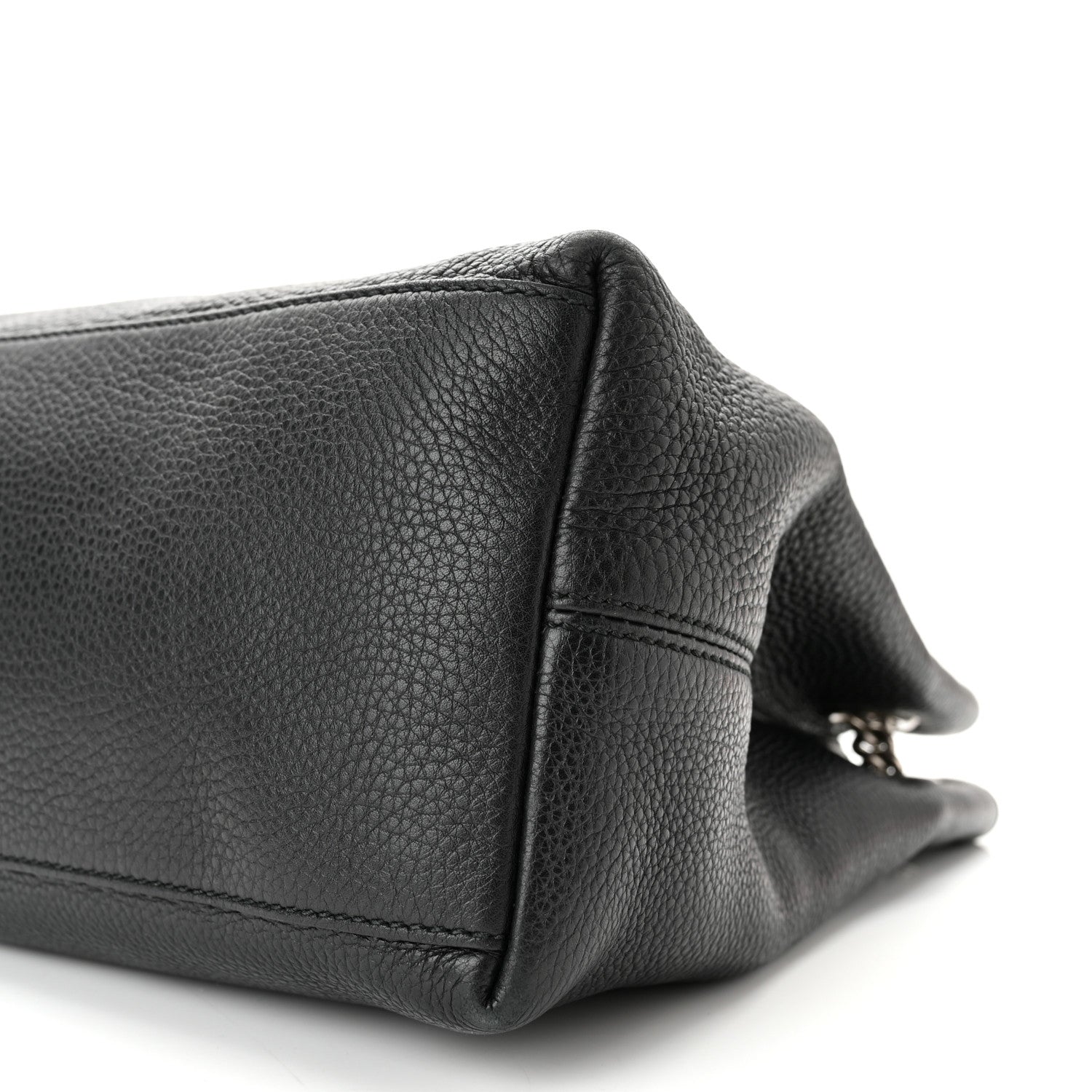 Gucci Pebbled Calfskin Studded Medium Soho Chain Shoulder Bag Black 10 of 10