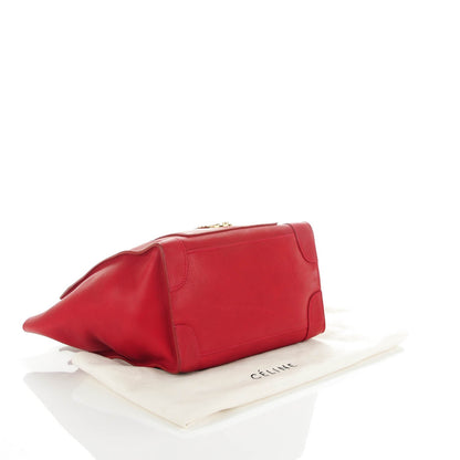 Celine Smooth Calfskin Mini Envelope Luggage Red 5 of 9