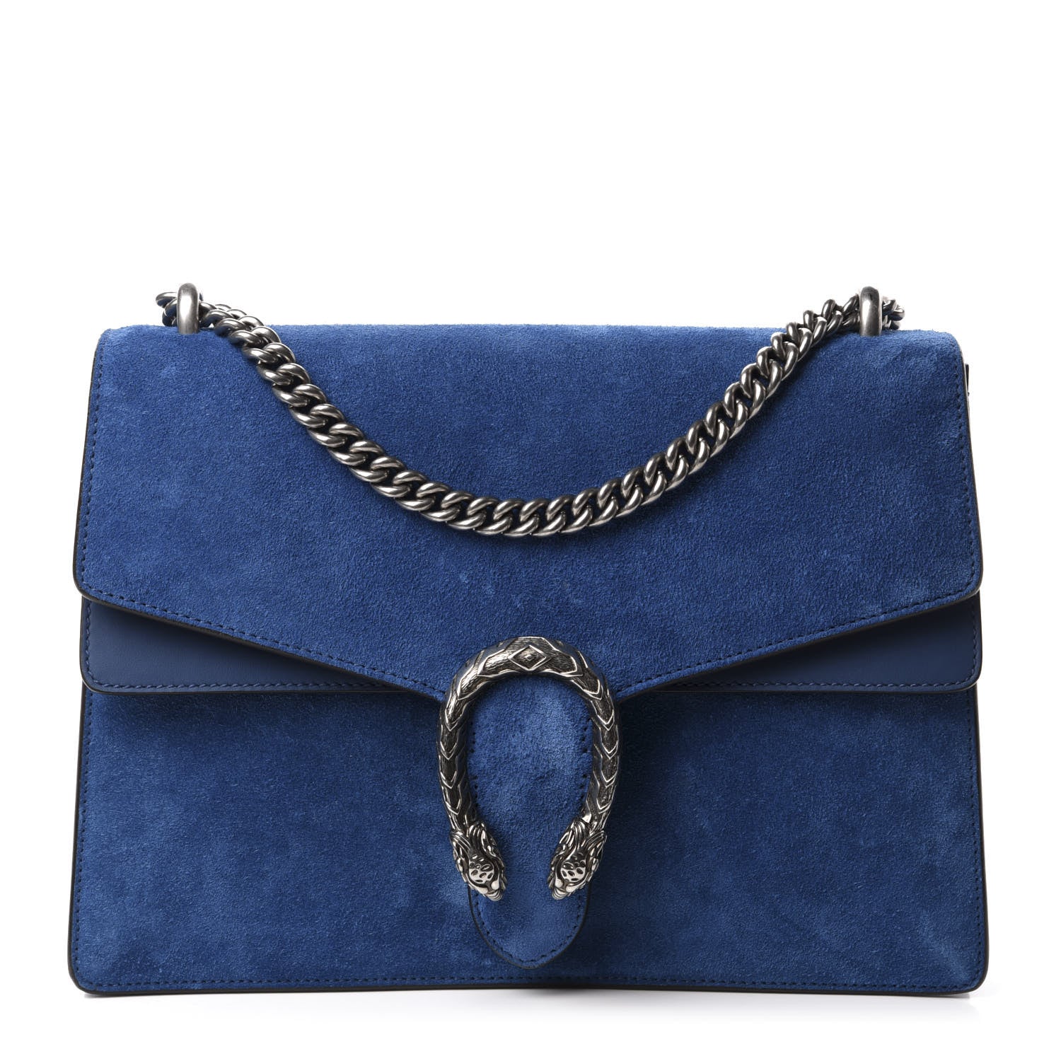 Gucci Suede Medium Dionysus Shoulder Bag Blue 1 of 10