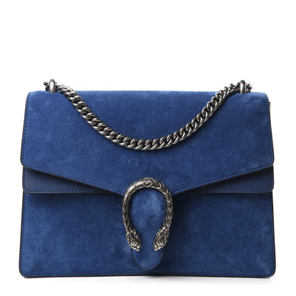 Gucci Suede Medium Dionysus Shoulder Bag Blue 1 of 10
