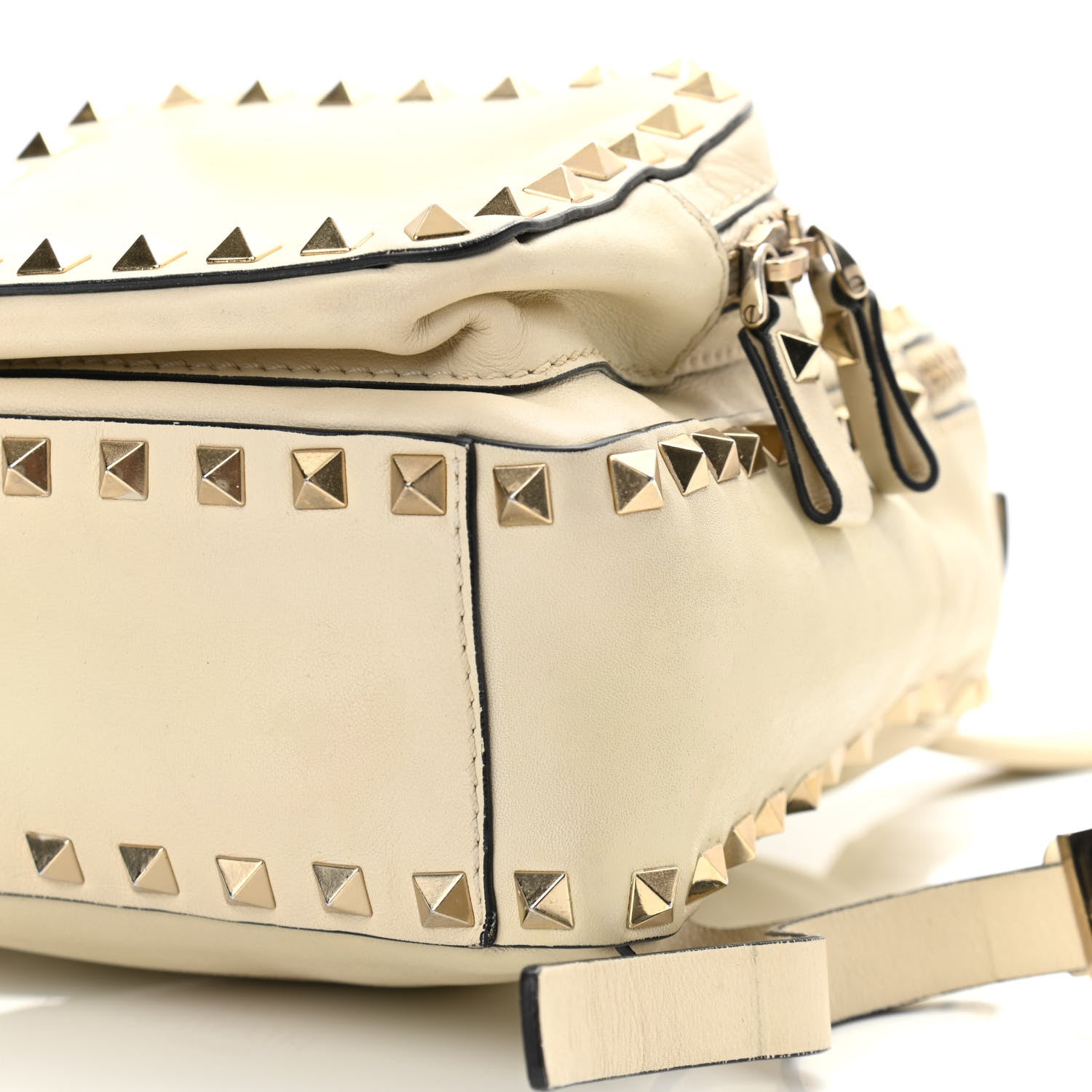 Valentino Garavani Pebbled Calfskin Mini Rockstud Backpack Ivory 10 of 12