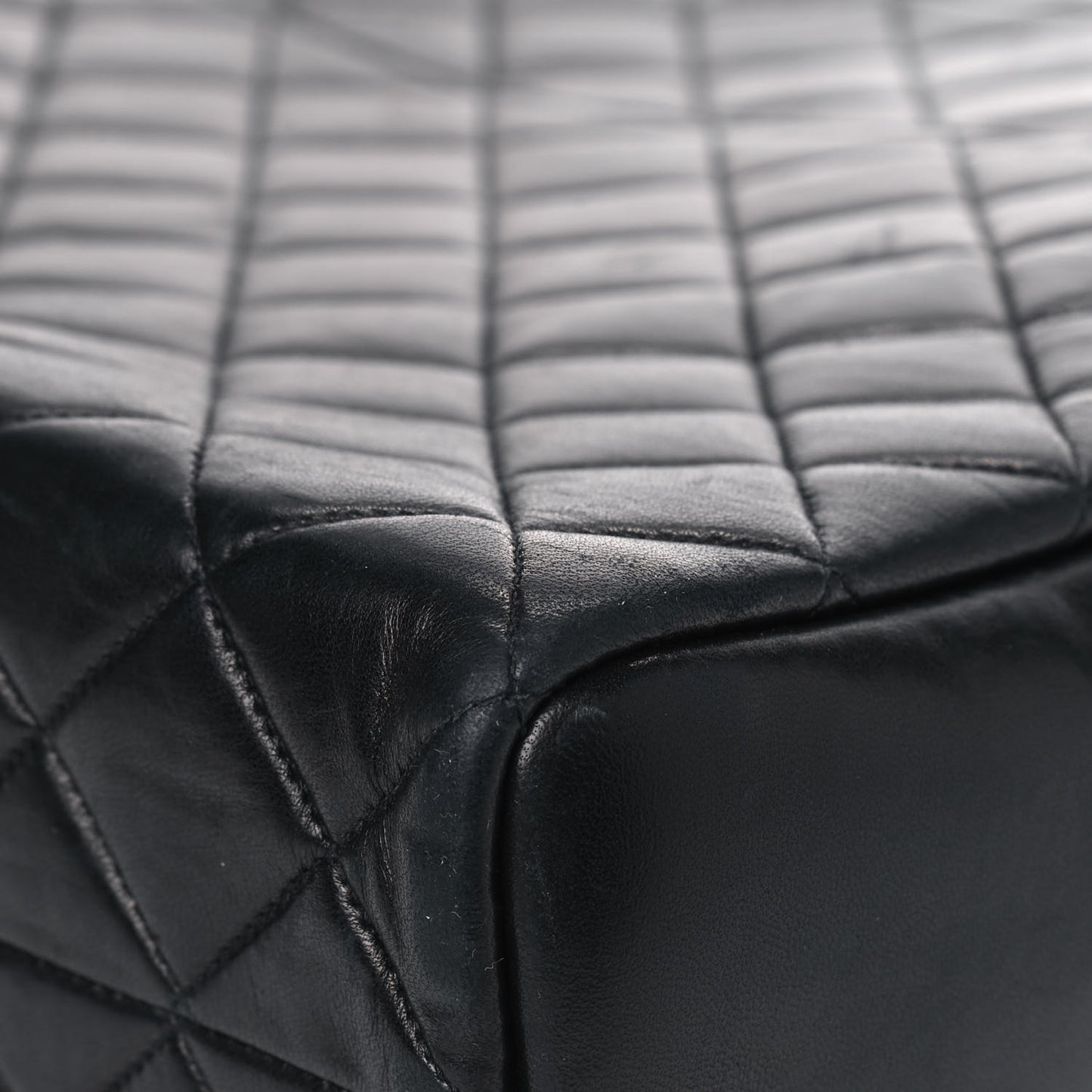 Lambskin Quilted Shoulder Bag Black