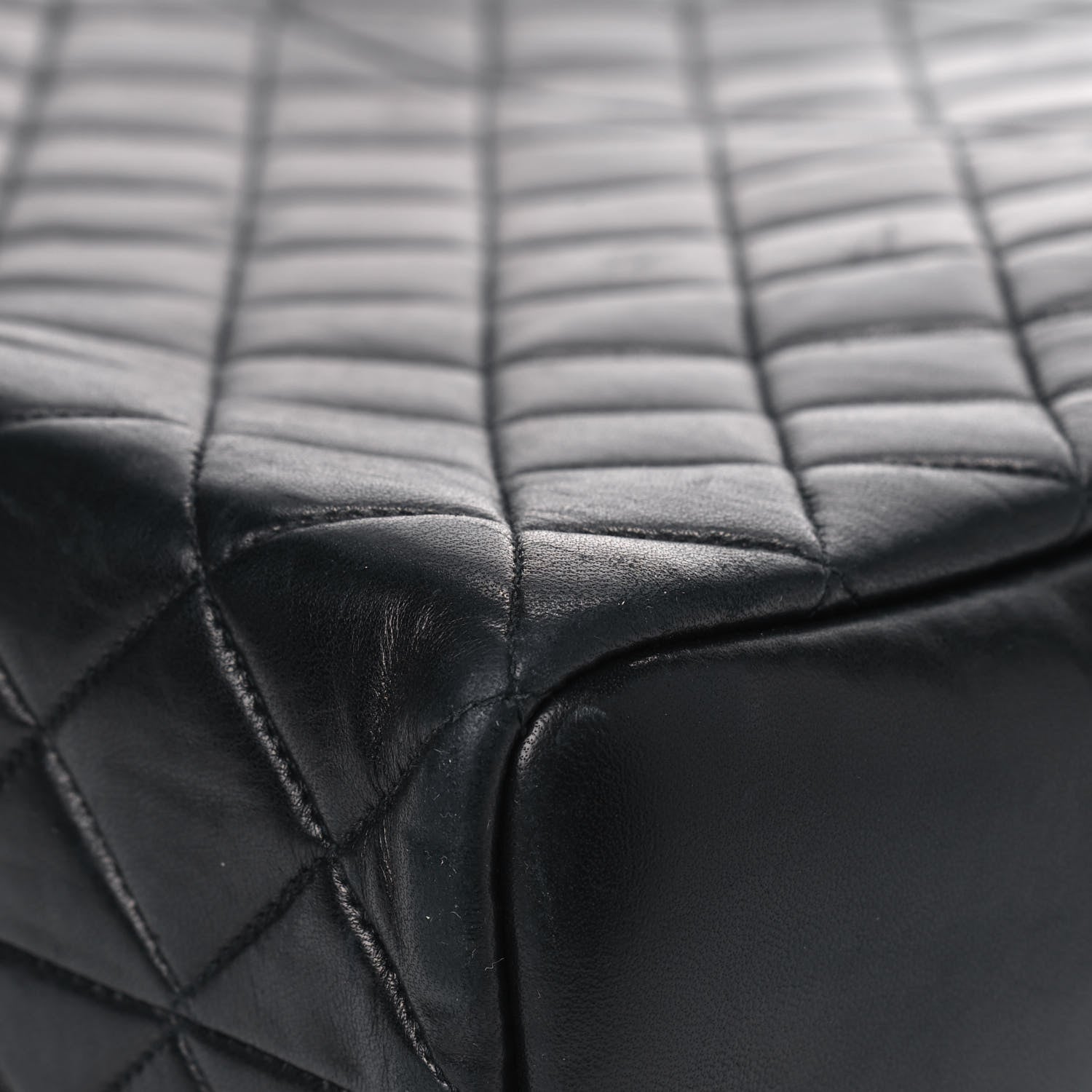 Chanel Lambskin Quilted Shoulder Bag Black 9 of 10