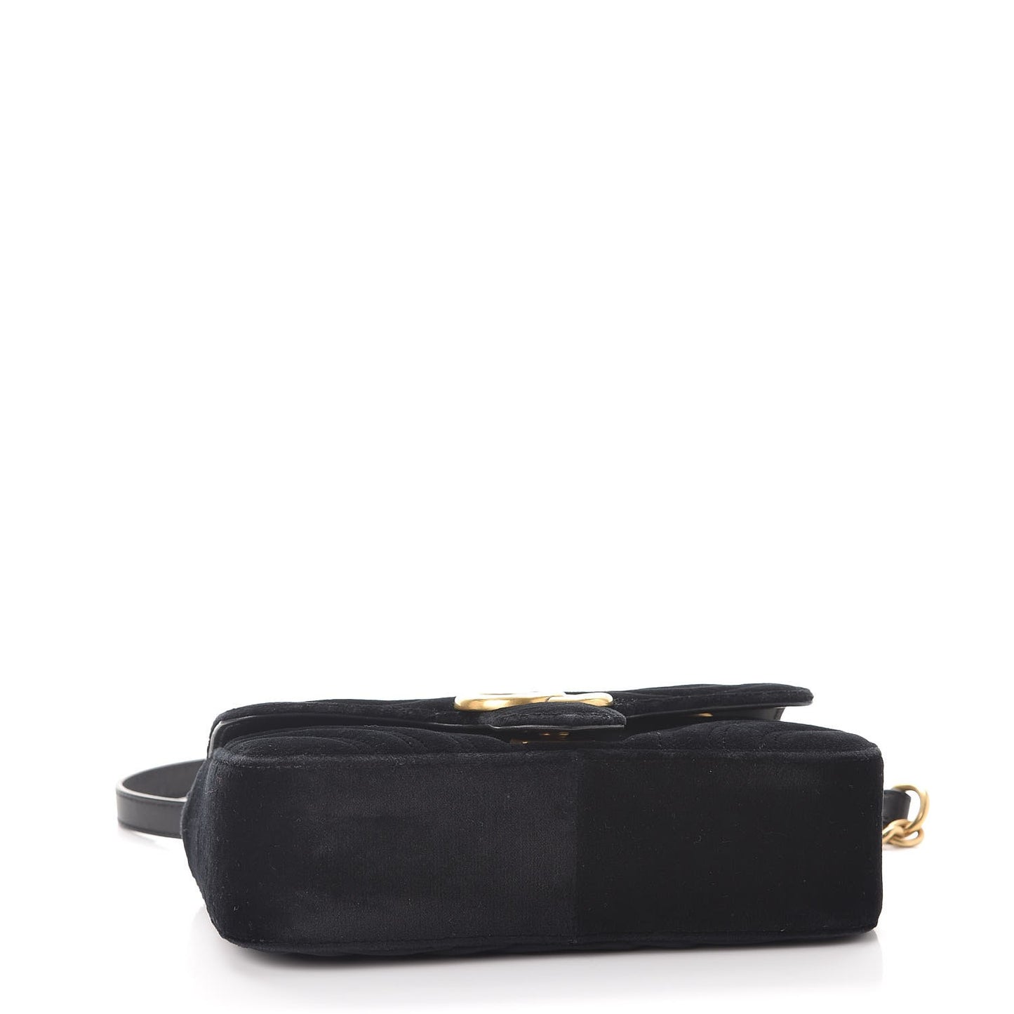 Velvet Matelasse Mini GG Marmont Shoulder Bag Black