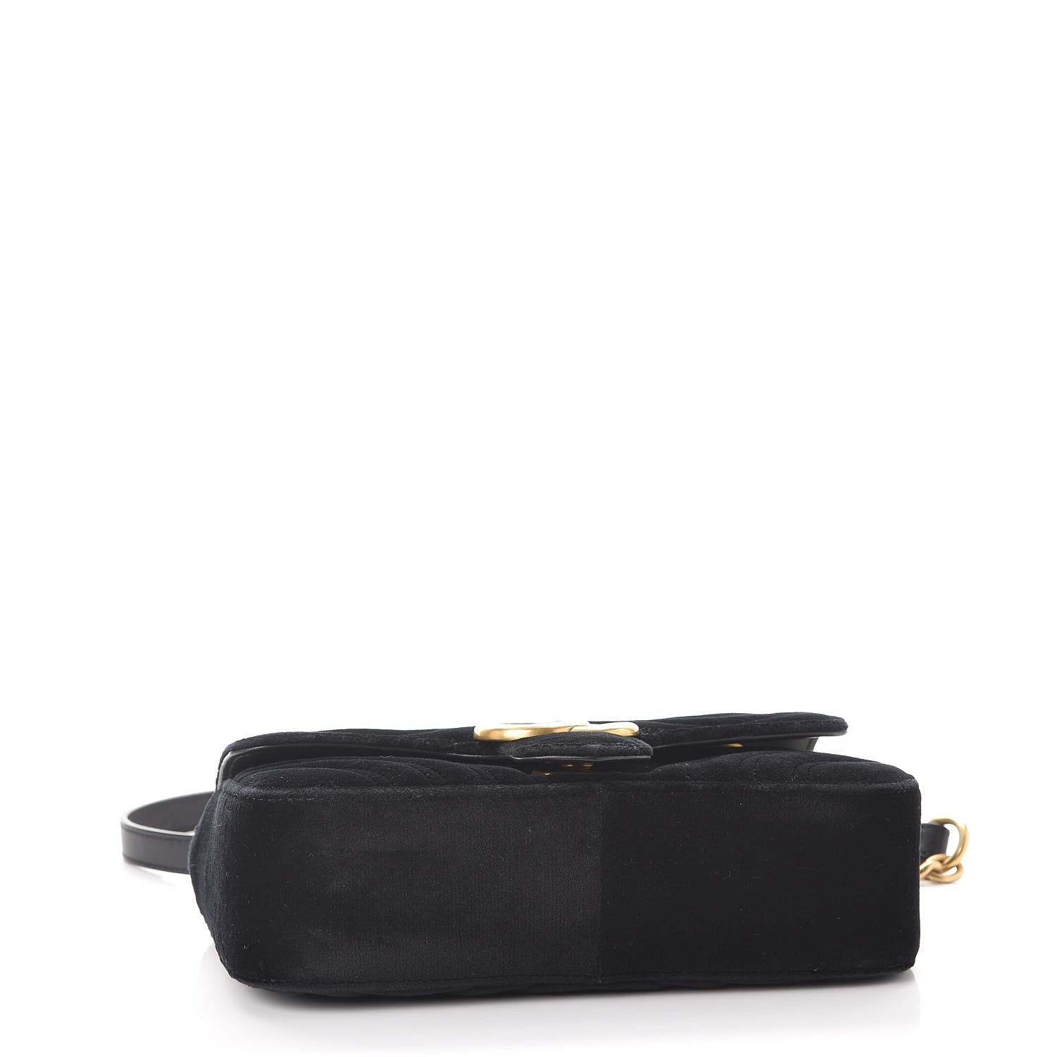 Gucci Velvet Matelasse Mini GG Marmont Shoulder Bag Black 4 of 9