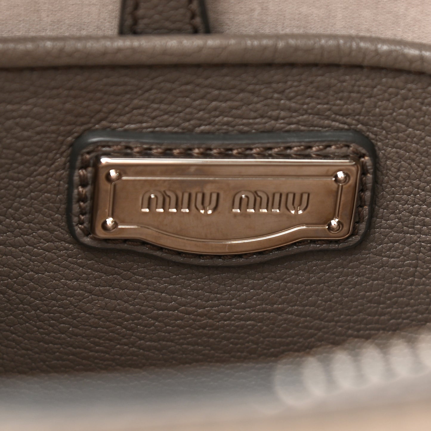 Crackled Goatskin Top Handle Tote Pomice Argilla