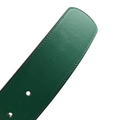 Gucci Calfskin Ceramic Glass Double G 40mm Belt 90 36 Emerald Multicolor 9 of 9