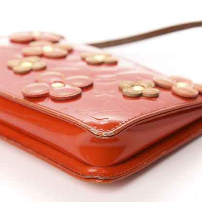 Louis Vuitton Vernis Lexington Fleurs Pochette Orange 7 of 14