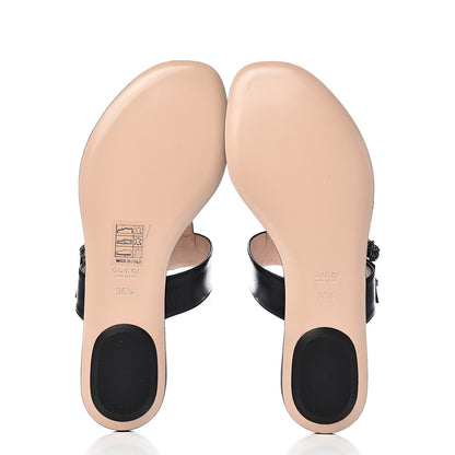 Gucci Malaga Kid Dionysus Thong Sandals 36.5 Black 5 of 9