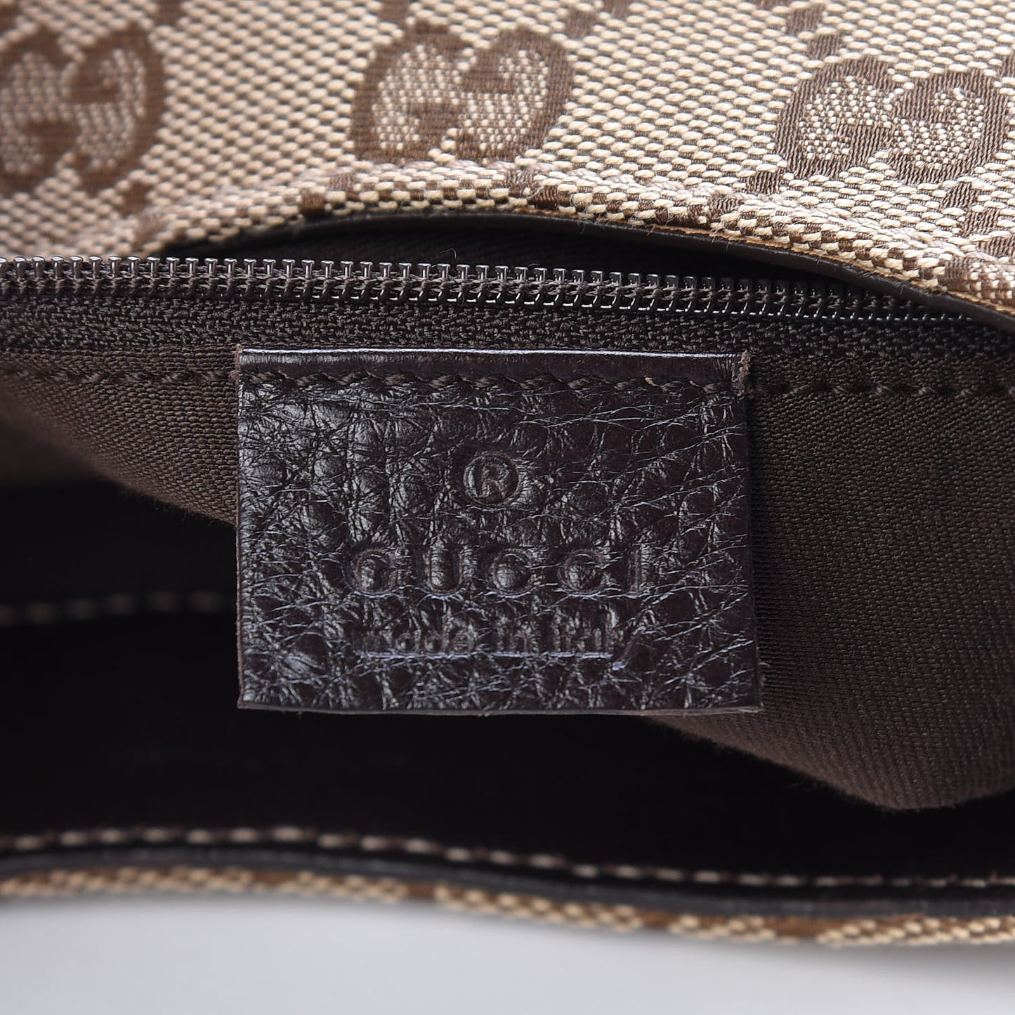 Monogram Medium New Ladies Web Hobo Dark Brown