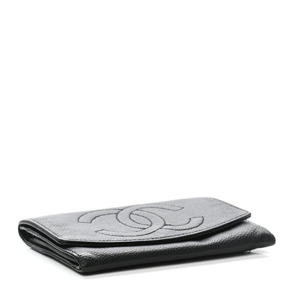 Chanel Caviar Timeless CC Compact Wallet Black 4 of 9