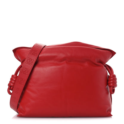 Loewe Calfskin Flamenco Puffer Knot Bag Red 1 of 11