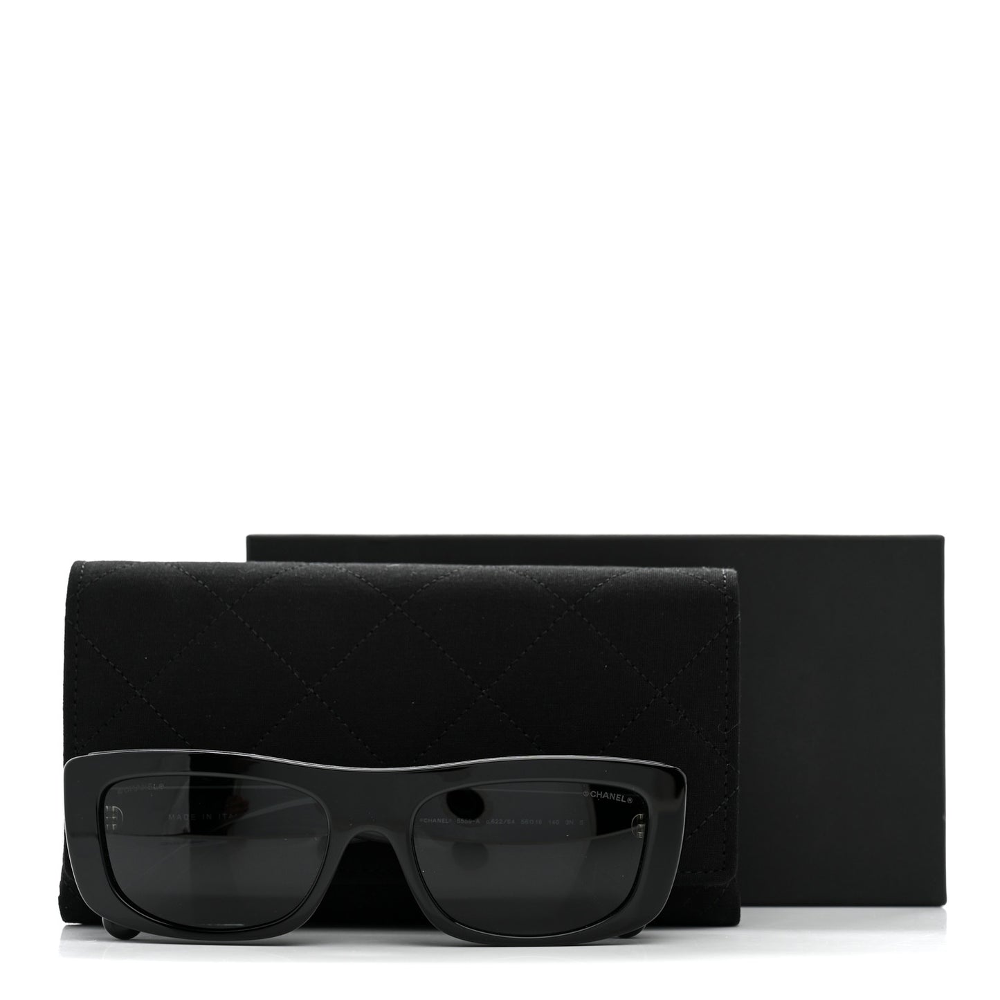 Acetate Rectangle Sunglasses 5559-A Black