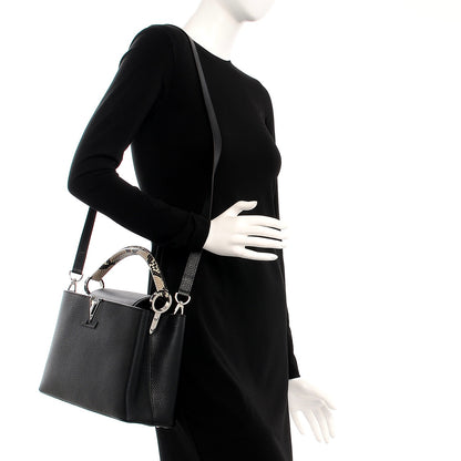 Louis Vuitton Taurillon Python Capucines PM Black 2 of 7