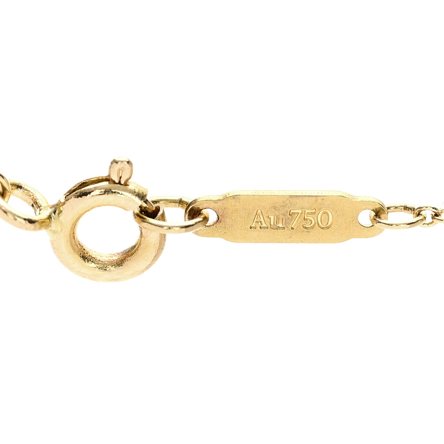 18K Yellow Gold Notes Letter S Disc Charm Pendant Necklace