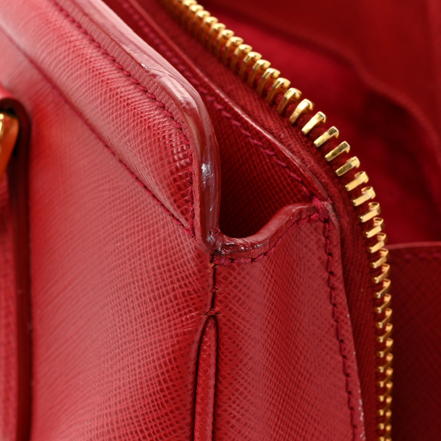 Prada Saffiano Lux Parabole Tote Fuoco 12 of 19