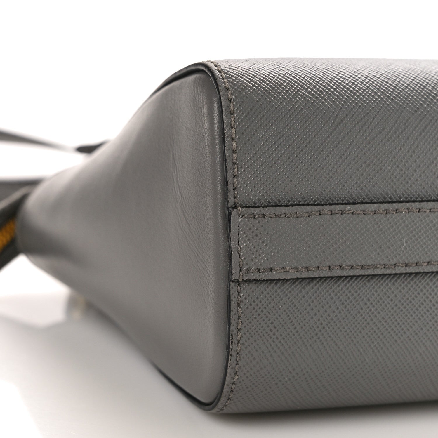 Prada Saffiano Soft Calfskin Mini Zippered Tote Marmo 9 of 12