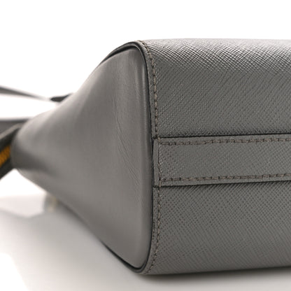 Prada Saffiano Soft Calfskin Mini Zippered Tote Marmo 9 of 12