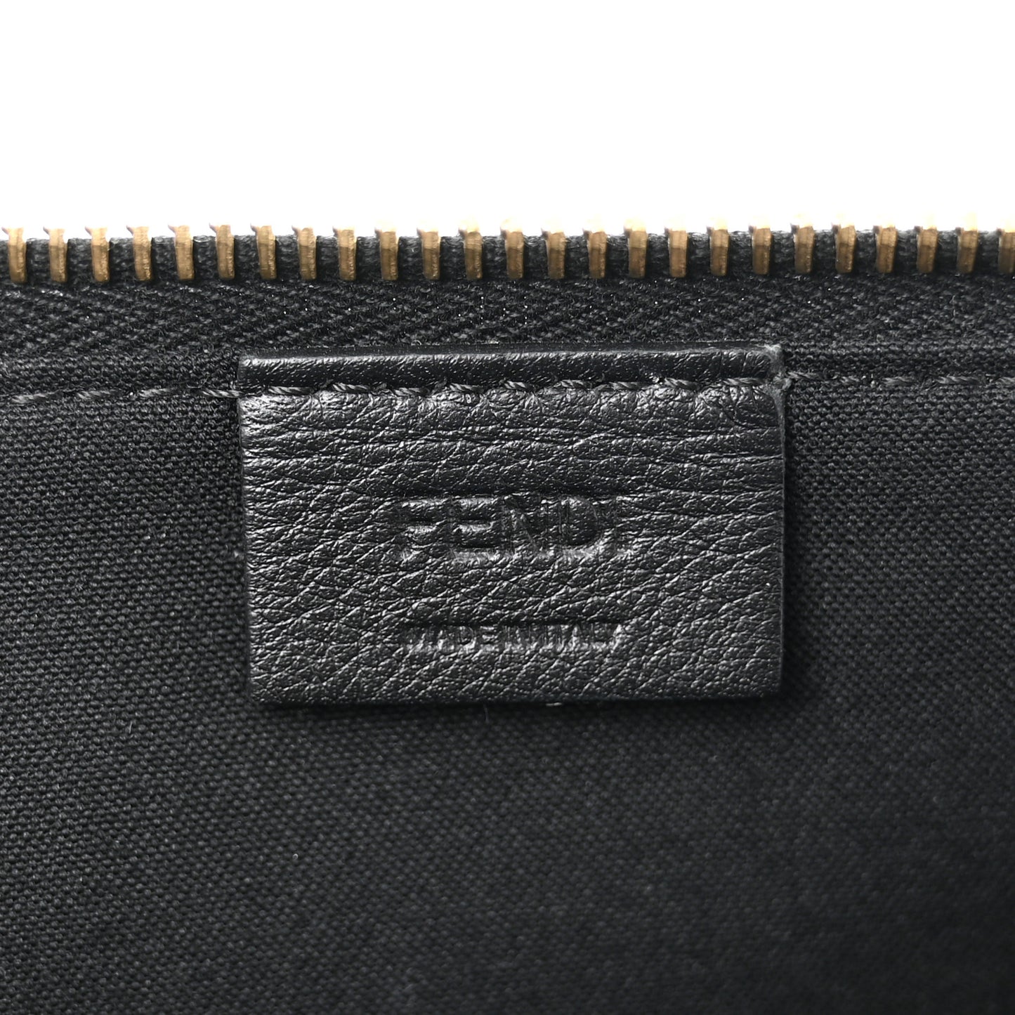Vitello Elite Monster Eyes Studded Zip Around Pouch Black