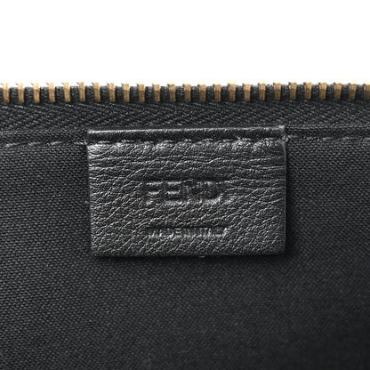 Fendi Vitello Elite Monster Eyes Studded Zip Around Pouch Black 6 of 8