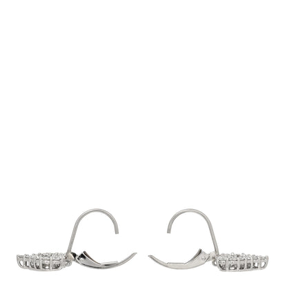 Tiffany Platinum Diamond Heart Drop Earrings 3 of 6